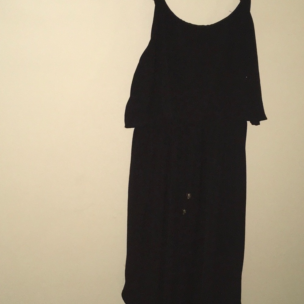 Nerlerolian medium sleeveless summer dress black comfy Crepe Feel - Picture 8 of 16
